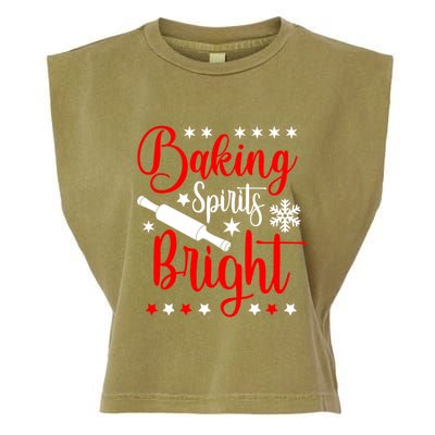 Baking Spirits Brighfunny Gift For Funny Baker Christmas Gift Garment-Dyed Women's Muscle Tee