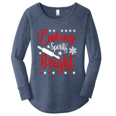 Baking Spirits Brighfunny Gift For Funny Baker Christmas Gift Women's Perfect Tri Tunic Long Sleeve Shirt