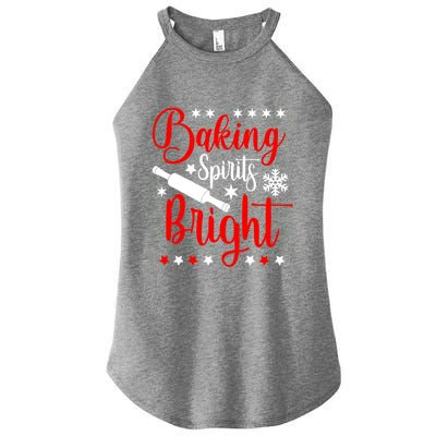 Baking Spirits Brighfunny Gift For Funny Baker Christmas Gift Women's Perfect Tri Rocker Tank