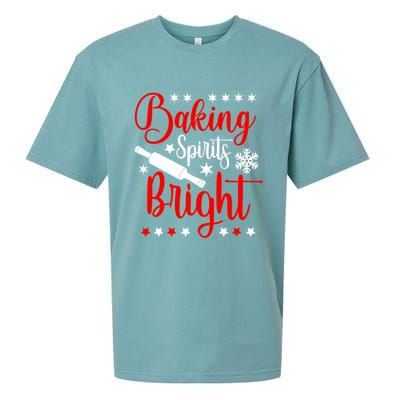 Baking Spirits Brighfunny Gift For Funny Baker Christmas Gift Sueded Cloud Jersey T-Shirt