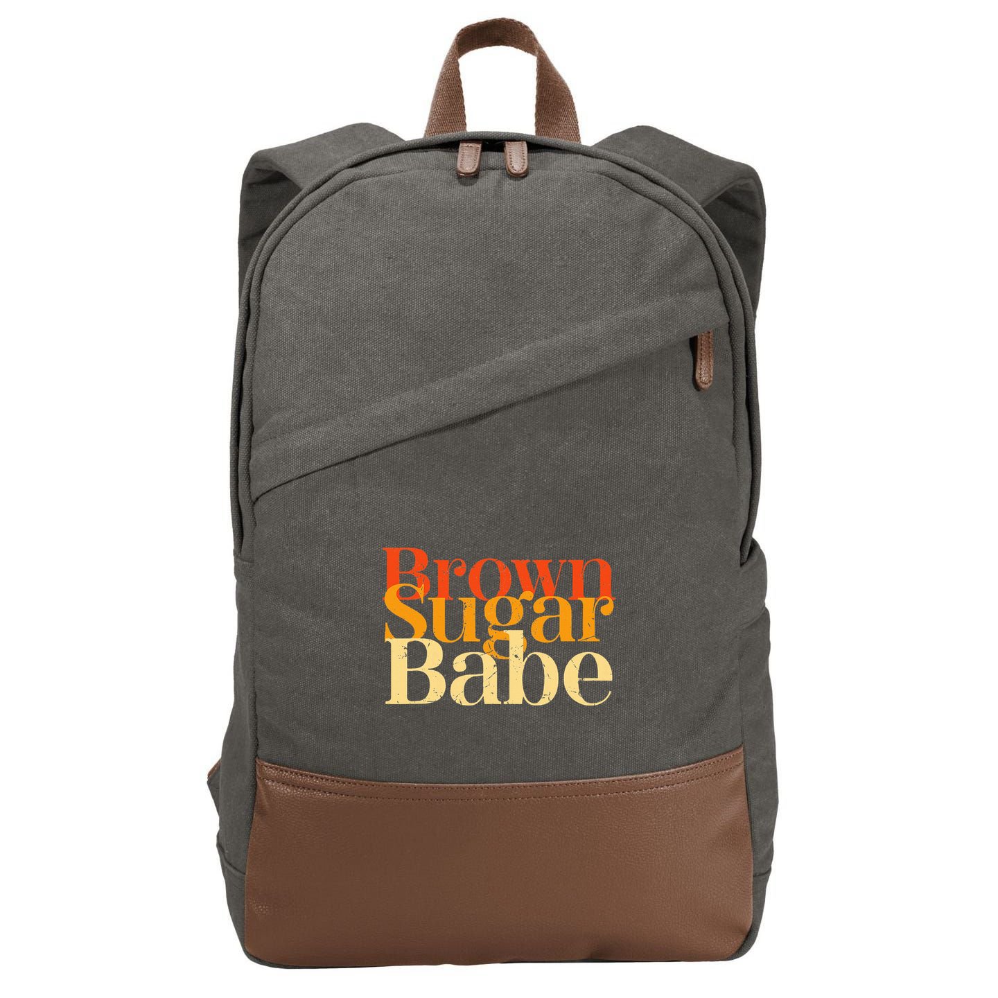 Brown Sugar Babe Cotton Canvas Backpack