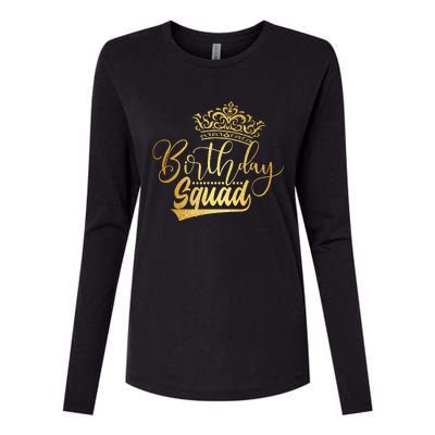 Birthday Squad Birthday Party Funny Gift Womens Cotton Relaxed Long Sleeve T-Shirt