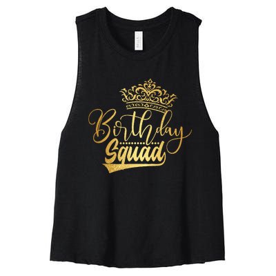 Birthday Squad Birthday Party Funny Gift Women's Racerback Cropped Tank