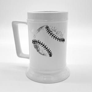 Baseball Silhouette Baseball Ball Gift Beer Stein