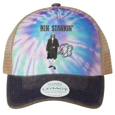 Ben Stankin’ Benjamin Franklin Farting Funny Guy Silly Man Legacy Tie Dye Trucker Hat