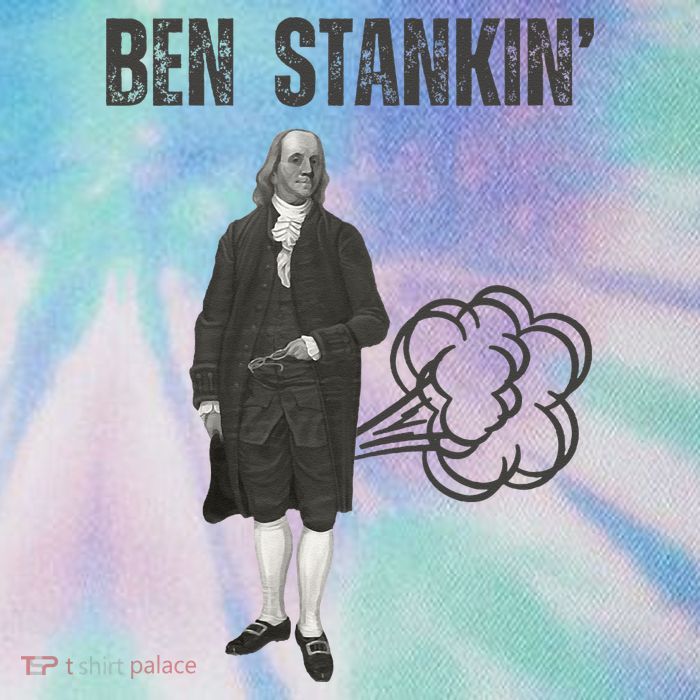 Ben Stankin’ Benjamin Franklin Farting Funny Guy Silly Man Legacy Tie Dye Trucker Hat