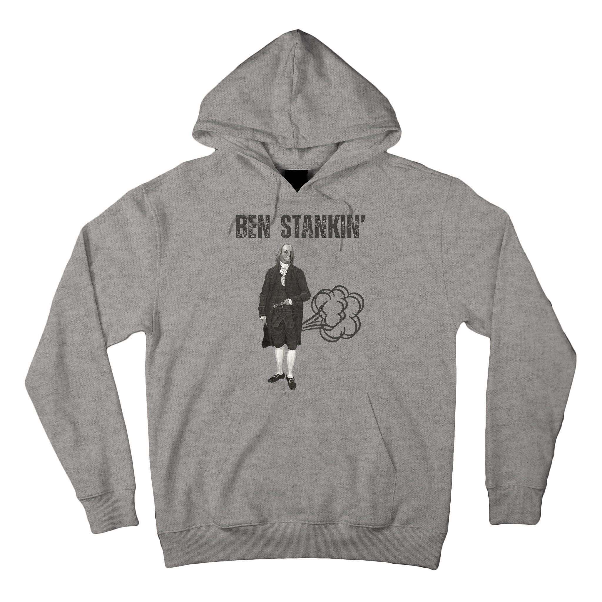 Ben Stankin’ Benjamin Franklin Farting Funny Guy Silly Man Tall Hoodie