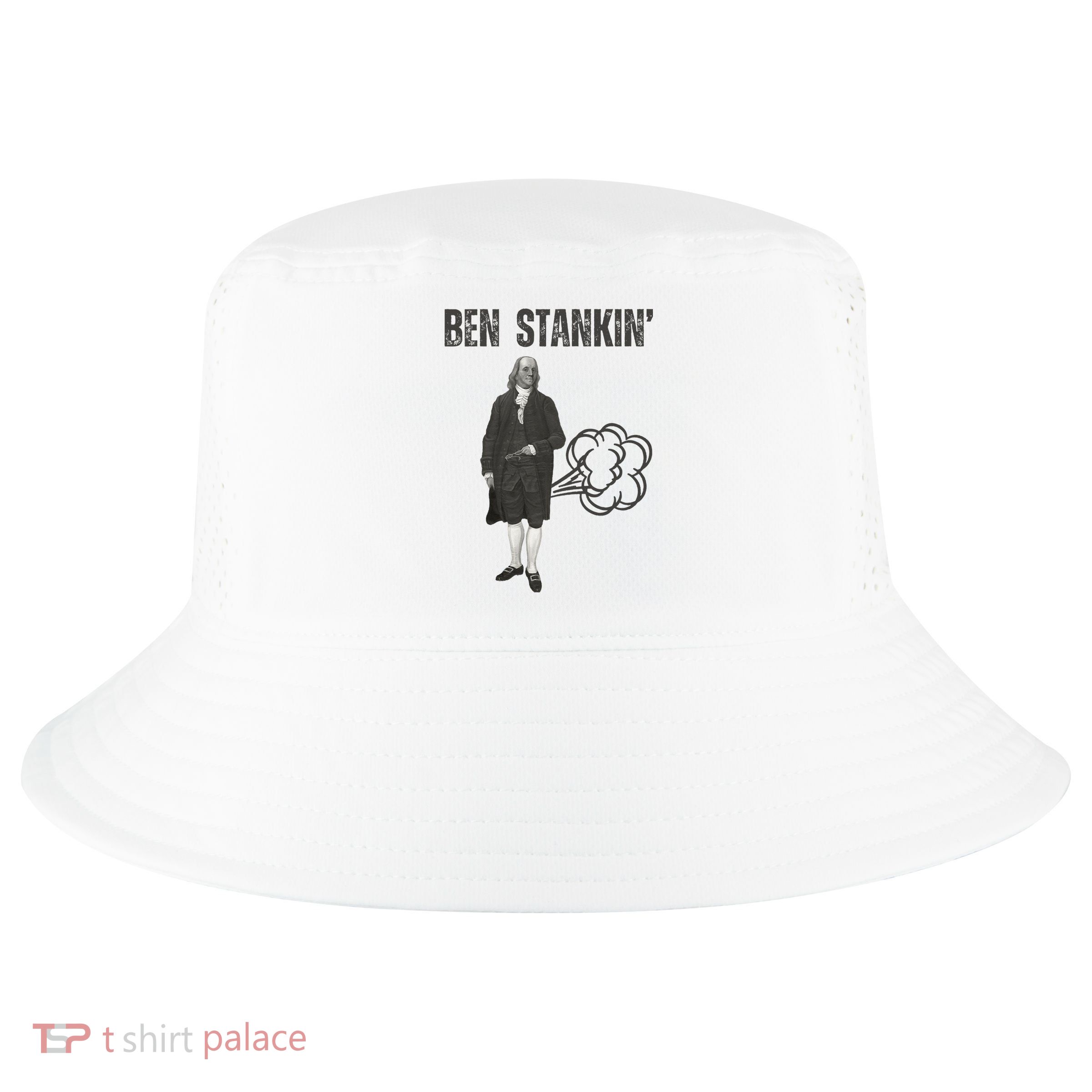 Ben Stankin’ Benjamin Franklin Farting Funny Guy Silly Man Cool Comfort Performance Bucket Hat