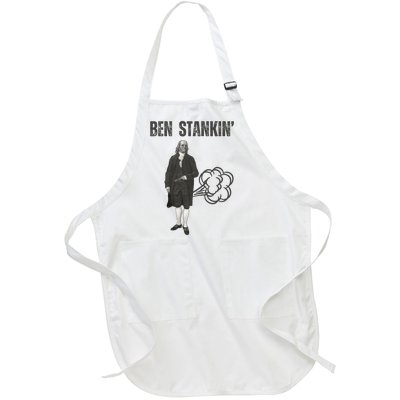 Ben Stankin’ Benjamin Franklin Farting Funny Guy Silly Man Full-Length Apron With Pockets