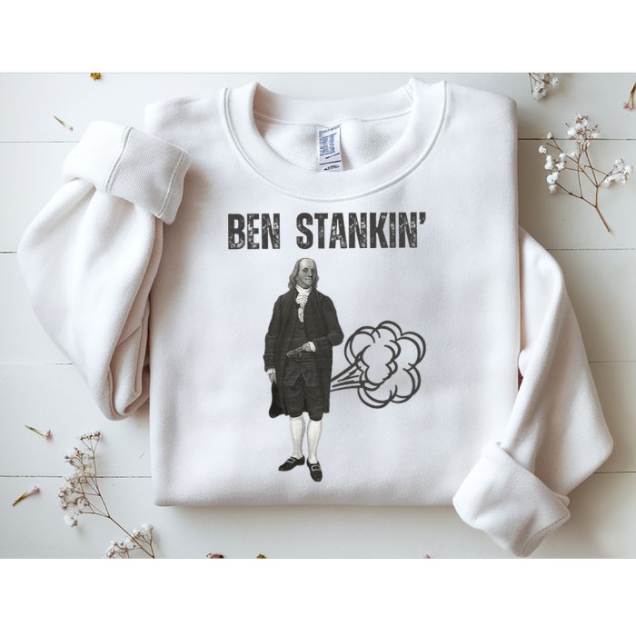 Ben Stankin’ Benjamin Franklin Farting Funny Guy Silly Man Sweatshirt