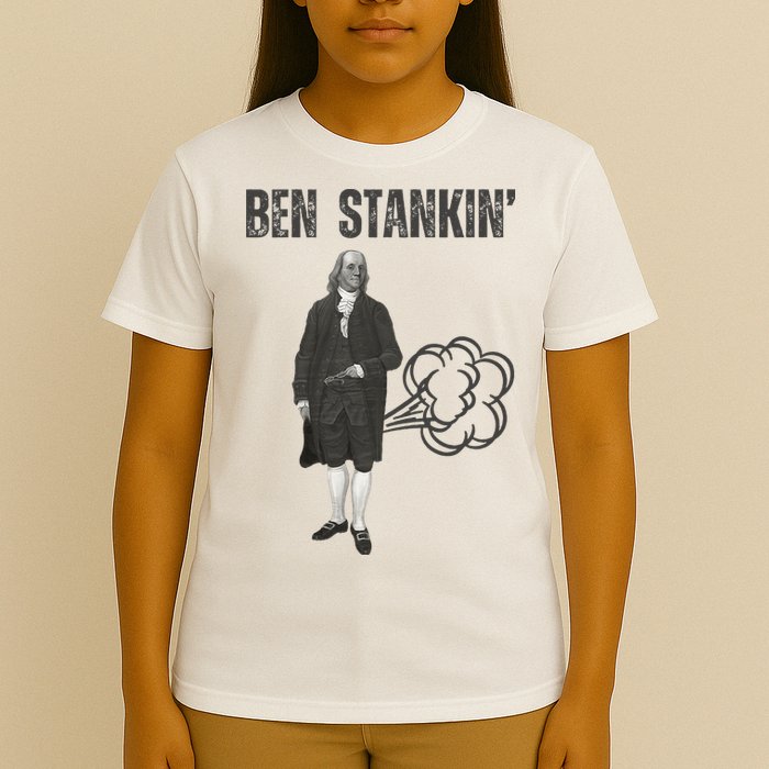 Ben Stankin’ Benjamin Franklin Farting Funny Guy Silly Man T-Shirt