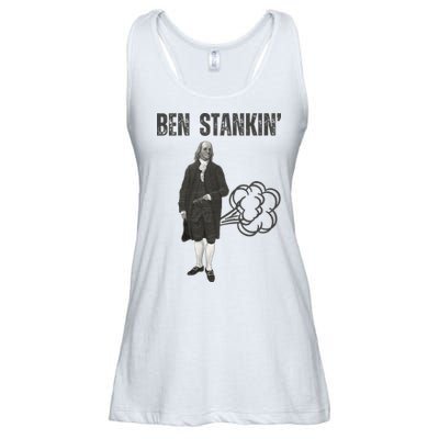 Ben Stankin’ Benjamin Franklin Farting Funny Guy Silly Man Ladies Essential Flowy Tank