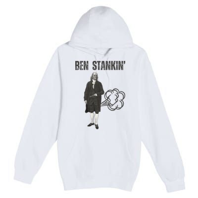 Ben Stankin’ Benjamin Franklin Farting Funny Guy Silly Man Premium Pullover Hoodie