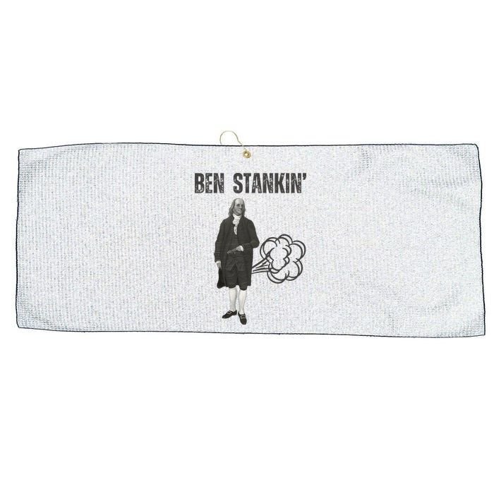 Ben Stankin’ Benjamin Franklin Farting Funny Guy Silly Man Large Microfiber Waffle Golf Towel