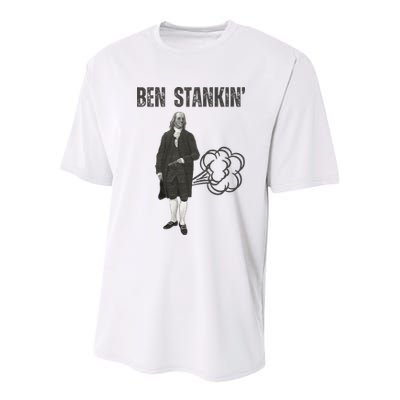 Ben Stankin’ Benjamin Franklin Farting Funny Guy Silly Man Youth Performance Sprint T-Shirt