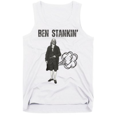 Ben Stankin’ Benjamin Franklin Farting Funny Guy Silly Man Tank Top
