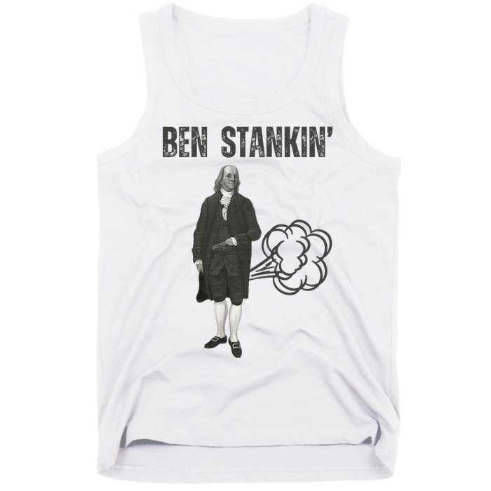 Ben Stankin’ Benjamin Franklin Farting Funny Guy Silly Man Tank Top