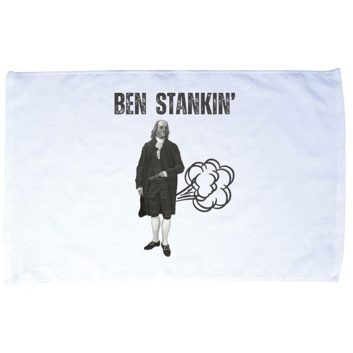 Ben Stankin’ Benjamin Franklin Farting Funny Guy Silly Man Microfiber Hand Towel