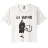 Ben Stankin’ Benjamin Franklin Farting Funny Guy Silly Man Crop Top
