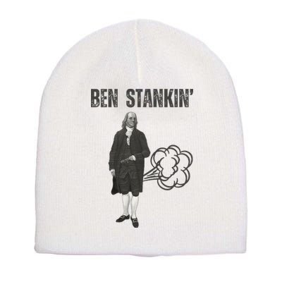 Ben Stankin’ Benjamin Franklin Farting Funny Guy Silly Man Short Acrylic Beanie