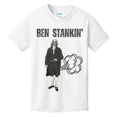 Ben Stankin’ Benjamin Franklin Farting Funny Guy Silly Man Kids T-Shirt