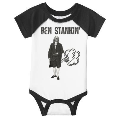 Ben Stankin’ Benjamin Franklin Farting Funny Guy Silly Man Infant Baby Jersey Bodysuit