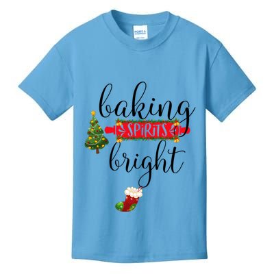 Baking Spirits Bright Christmas Tree Cooking Baking Lovers Gift Kids T-Shirt
