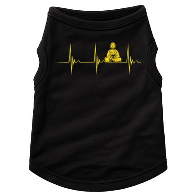 Buddha Statue Buddhist Heartbeat Ecg Pulse Meditation Hindu Doggie Tank
