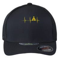 Buddha Statue Buddhist Heartbeat Ecg Pulse Meditation Hindu Flexfit Unipanel Trucker Cap