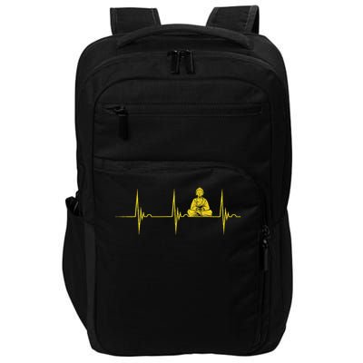 Buddha Statue Buddhist Heartbeat Ecg Pulse Meditation Hindu Impact Tech Backpack