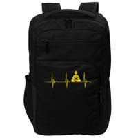 Buddha Statue Buddhist Heartbeat Ecg Pulse Meditation Hindu Impact Tech Backpack