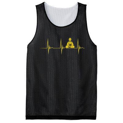 Buddha Statue Buddhist Heartbeat Ecg Pulse Meditation Hindu Mesh Reversible Basketball Jersey Tank