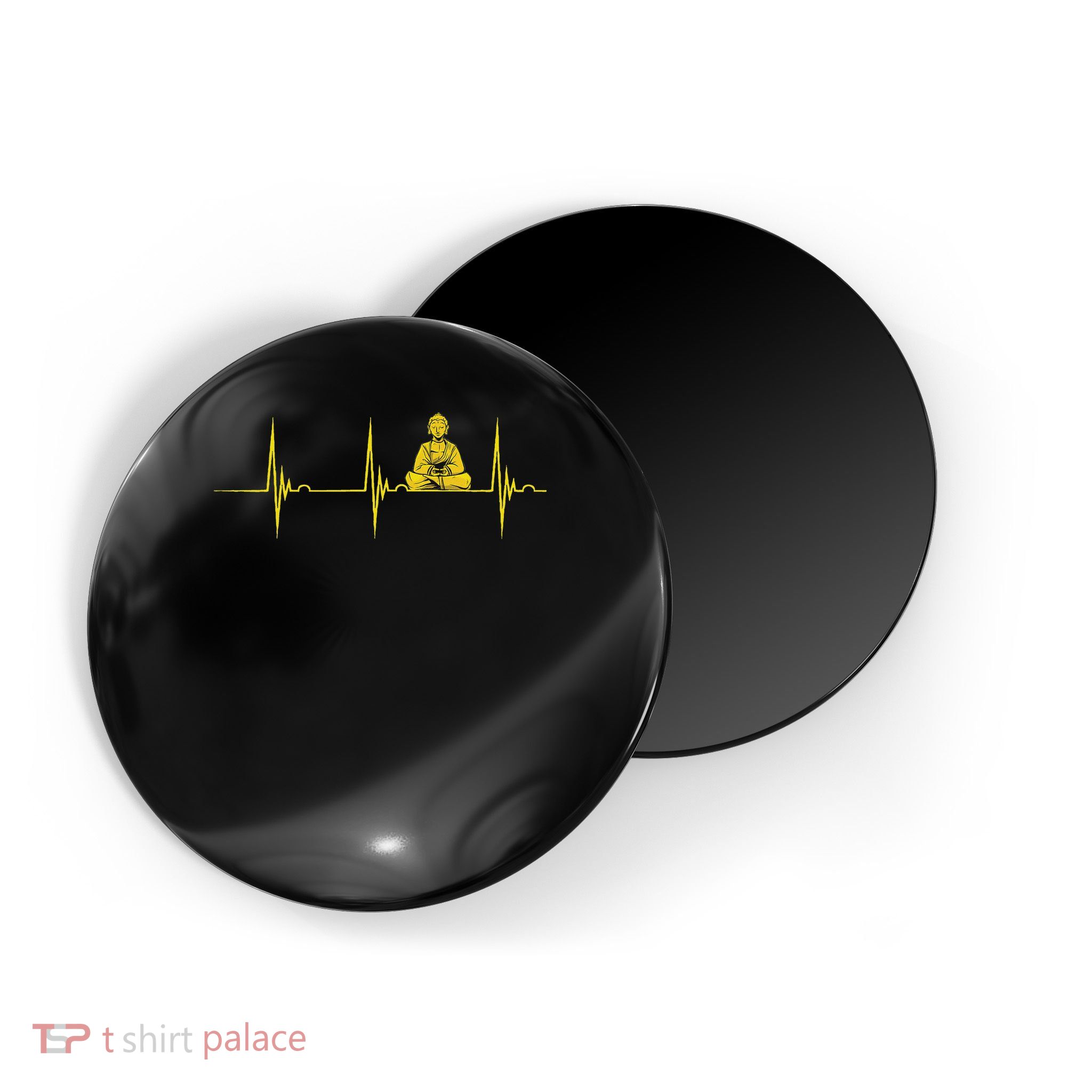 Buddha Statue Buddhist Heartbeat Ecg Pulse Meditation Hindu Magnet