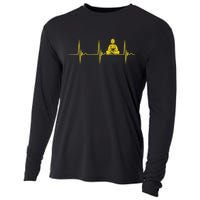 Buddha Statue Buddhist Heartbeat Ecg Pulse Meditation Hindu Cooling Performance Long Sleeve Crew