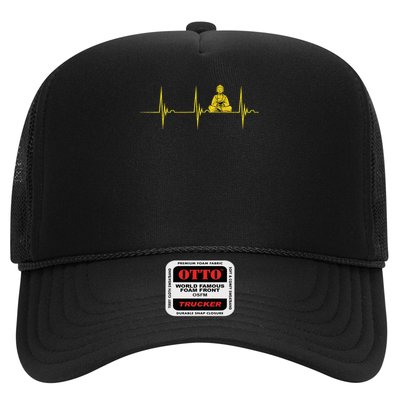 Buddha Statue Buddhist Heartbeat Ecg Pulse Meditation Hindu Trucker Hat