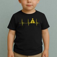 Buddha Statue Buddhist Heartbeat Ecg Pulse Meditation Hindu Toddler T-Shirt