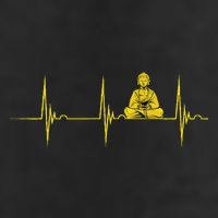 Buddha Statue Buddhist Heartbeat Ecg Pulse Meditation Hindu Microfiber Hand Towel