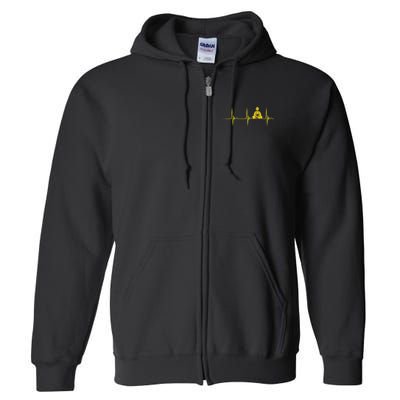 Buddha Statue Buddhist Heartbeat Ecg Pulse Meditation Hindu Full Zip Hoodie