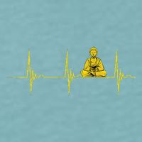 Buddha Statue Buddhist Heartbeat Ecg Pulse Meditation Hindu Sueded Cloud Jersey T-Shirt