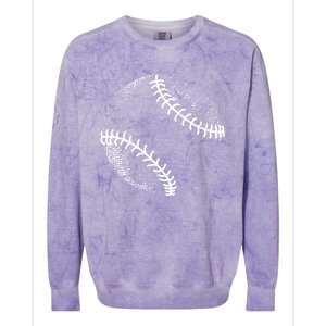 Baseball Silhouette Baseball Ball Gift Colorblast Crewneck Sweatshirt