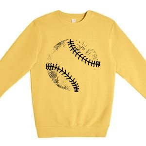 Baseball Silhouette Baseball Ball Gift Premium Crewneck Sweatshirt