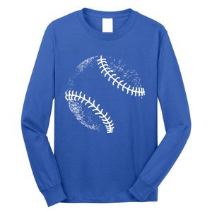 Baseball Silhouette Baseball Ball Gift Long Sleeve Shirt