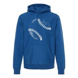 Baseball Silhouette Baseball Ball Gift Premium Hoodie