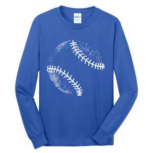 Baseball Silhouette Baseball Ball Gift Tall Long Sleeve T-Shirt