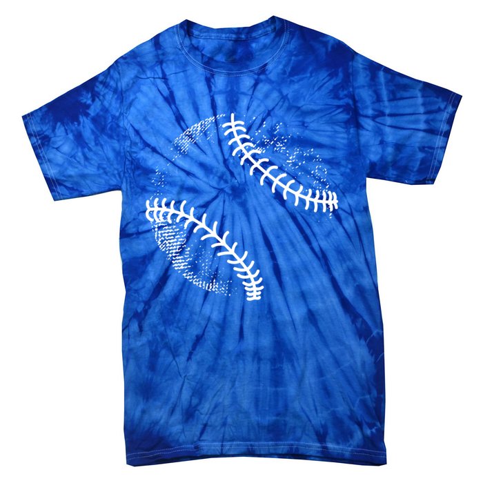 Baseball Silhouette Baseball Ball Gift Tie-Dye T-Shirt