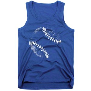 Baseball Silhouette Baseball Ball Gift Tank Top