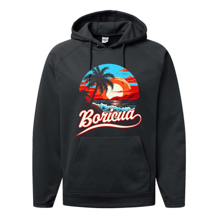 Boricua Spirit Beautiful Puerto Rican Pride Performance Fleece Hoodie