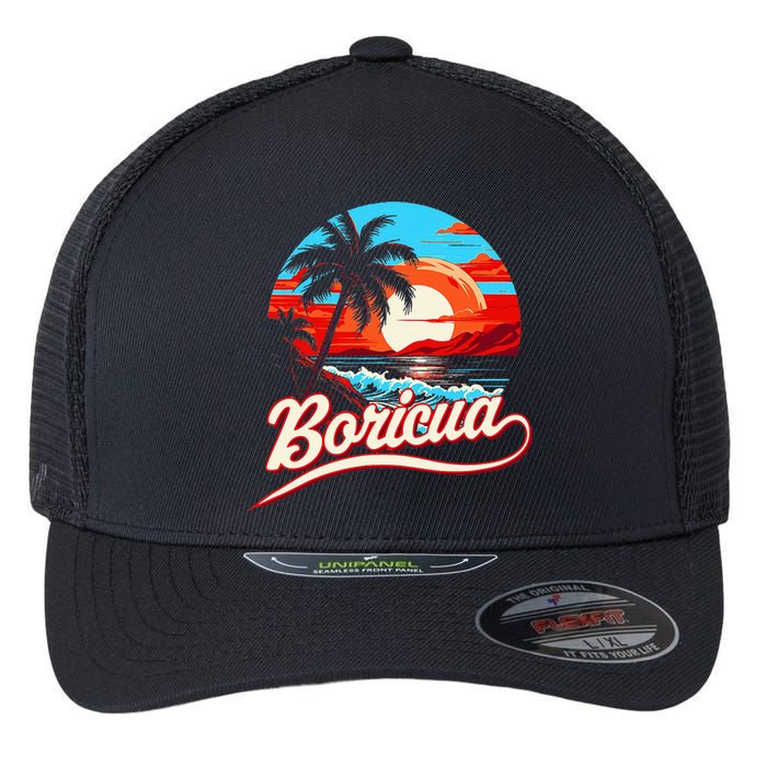 Boricua Spirit Beautiful Puerto Rican Pride Flexfit Unipanel Trucker Cap