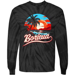 Boricua Spirit Beautiful Puerto Rican Pride Tie-Dye Long Sleeve Shirt