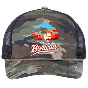 Boricua Spirit Beautiful Puerto Rican Pride Retro Rope Trucker Hat Cap